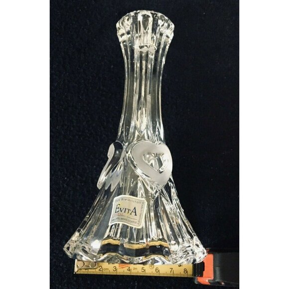 Set Of 2 EVITA Crystal Candle Holders 24% Lead Crystal Vintage 6.5*3.5" Germany - Picture 7 of 8